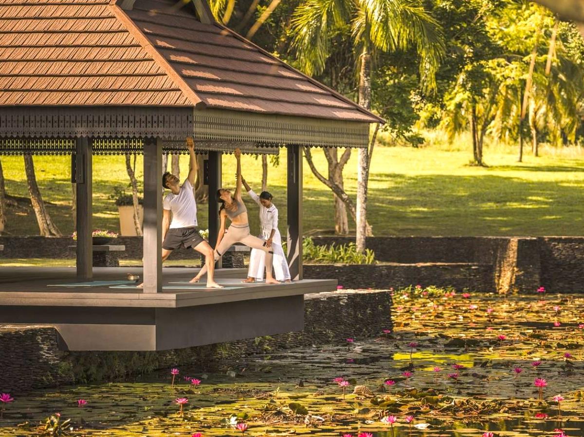 Yoga pavilion at Four Seasons Langkawi resort in Malaysia