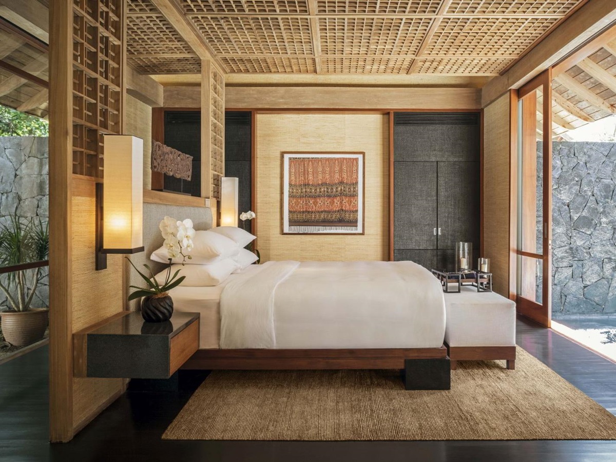 Guest room of the one bedroom Beach Villa at the Datai Langkawi in Malaysia