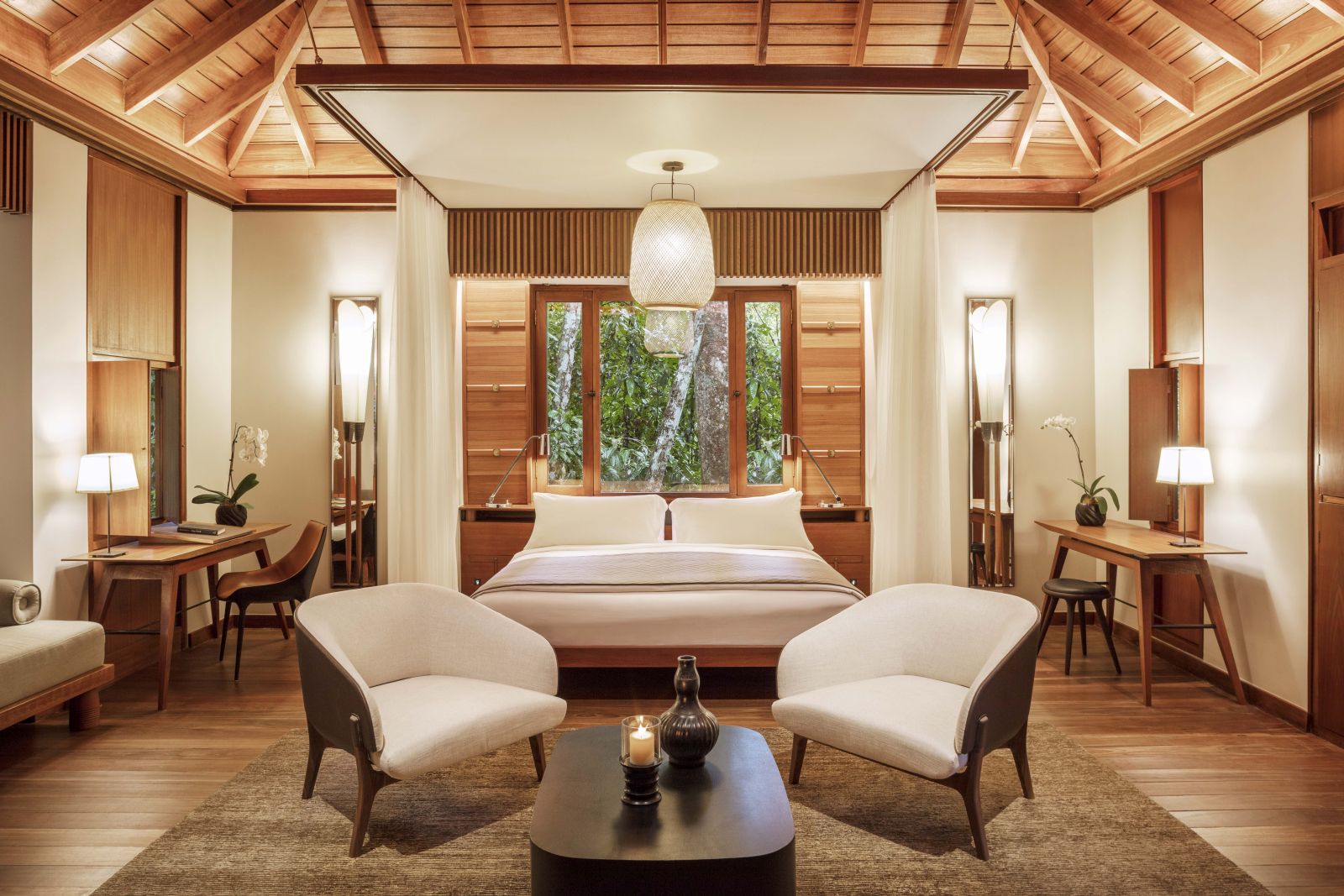 Interior of a Rainforest Villa at the Datai Langkawi in Malaysia
