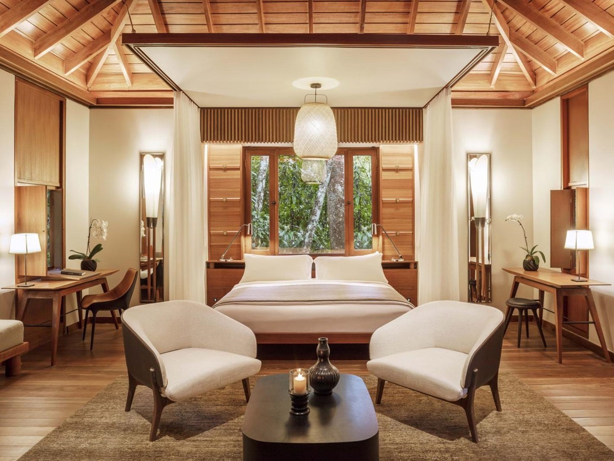 Interior of a Rainforest Villa at the Datai Langkawi in Malaysia