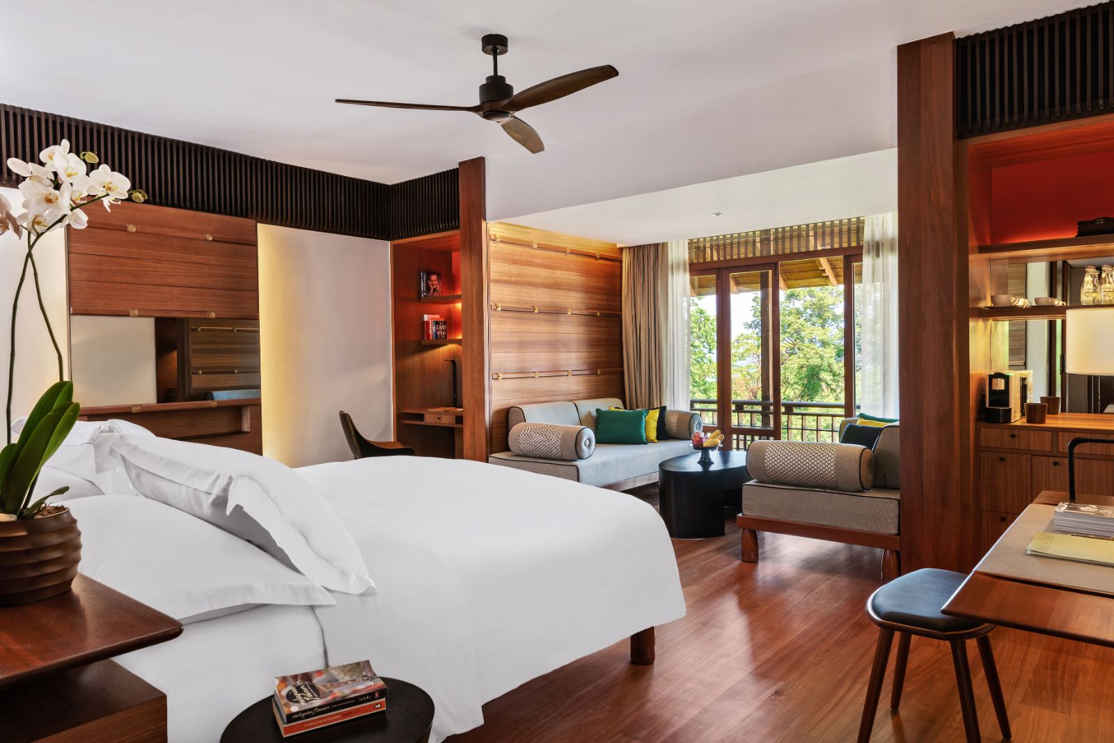 Canopy deluxe bedroom at luxury resort The Datai