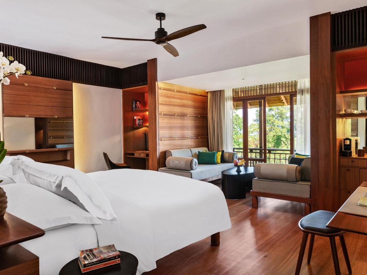 Canopy deluxe bedroom at luxury resort The Datai