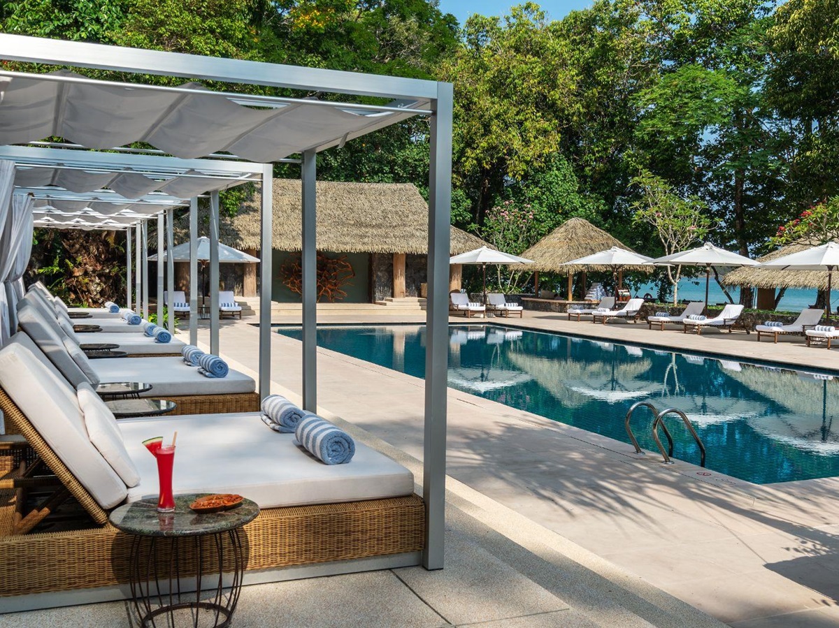 Outdoor Family pool area at luxury resort The Datai