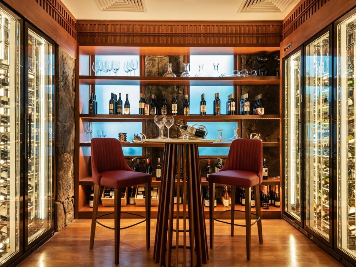 The wine cellar at luxury resort The Datai