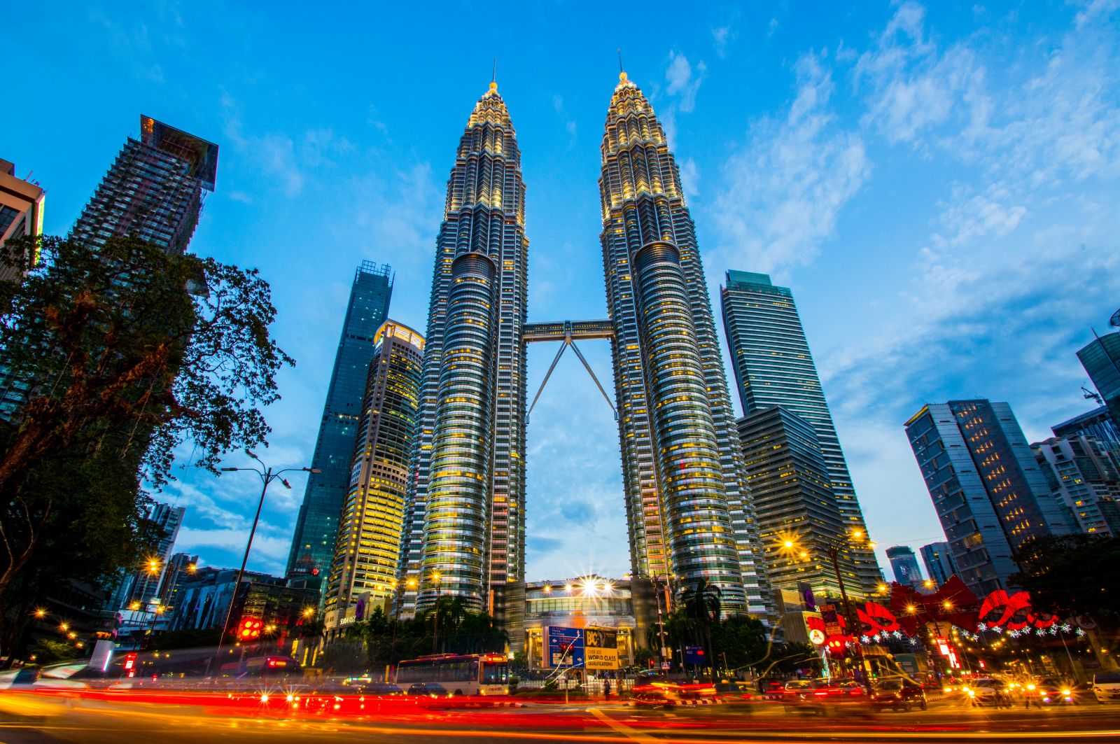 The Petronas Towers in Kuala Lumpur, Malaysia