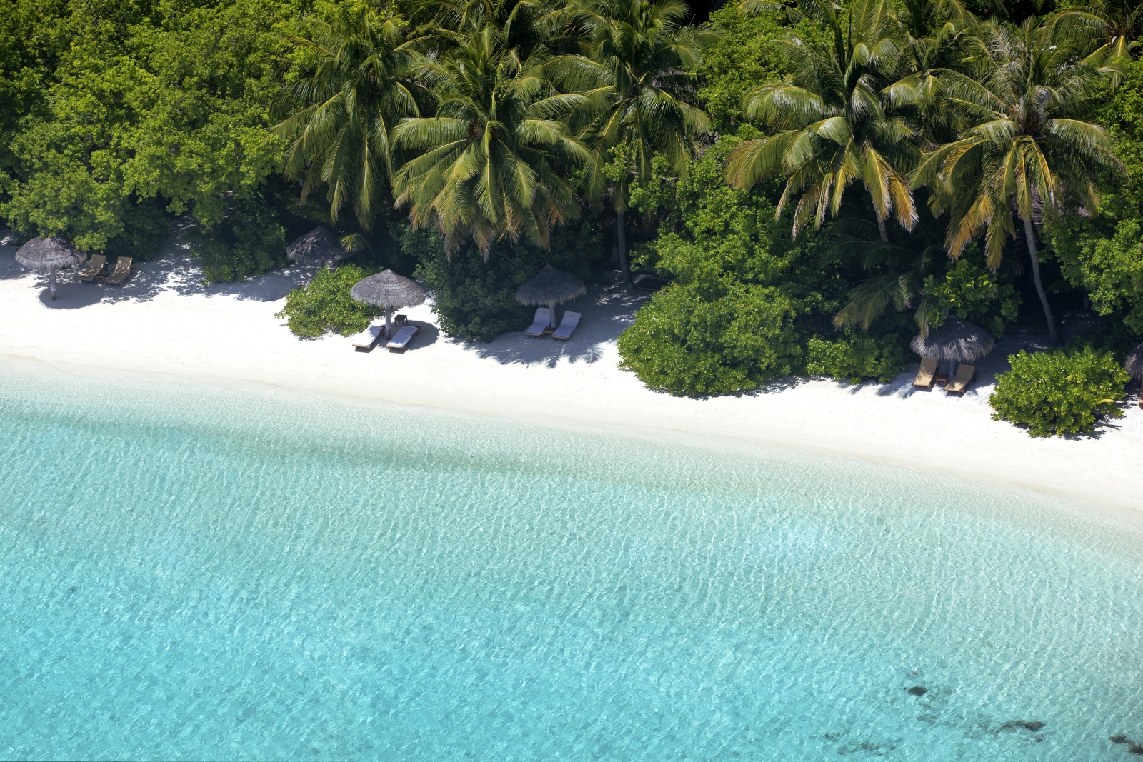 Aerial view of beach at Baros