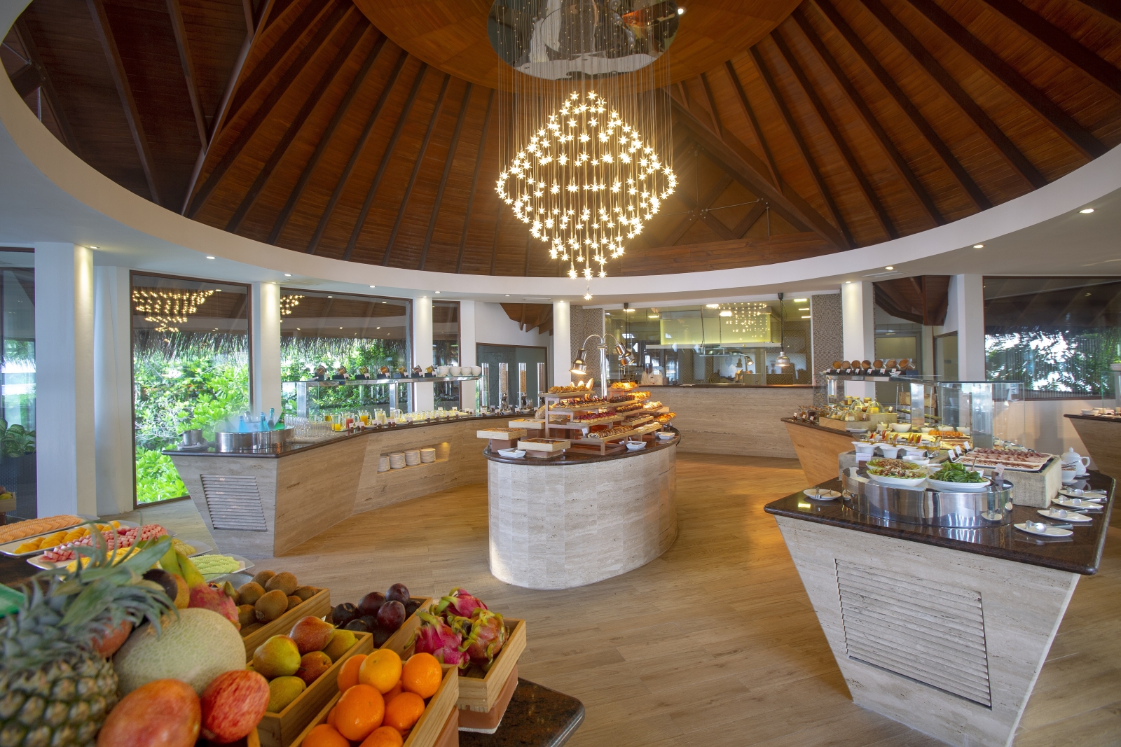 Buffet station at Lime Restuarant at Baros