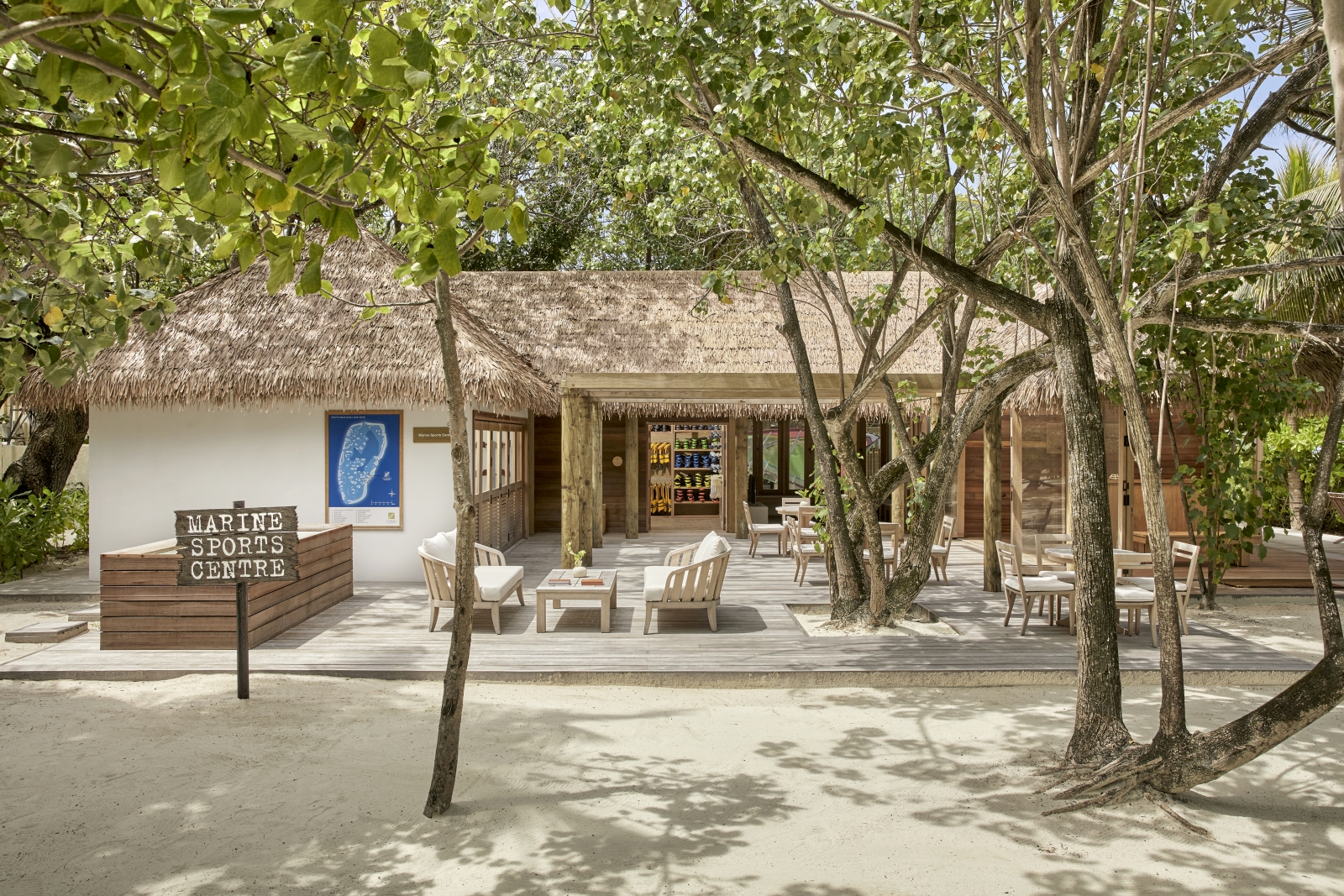 Watersports Center at luxury resort Cocoa Island in the Maldives