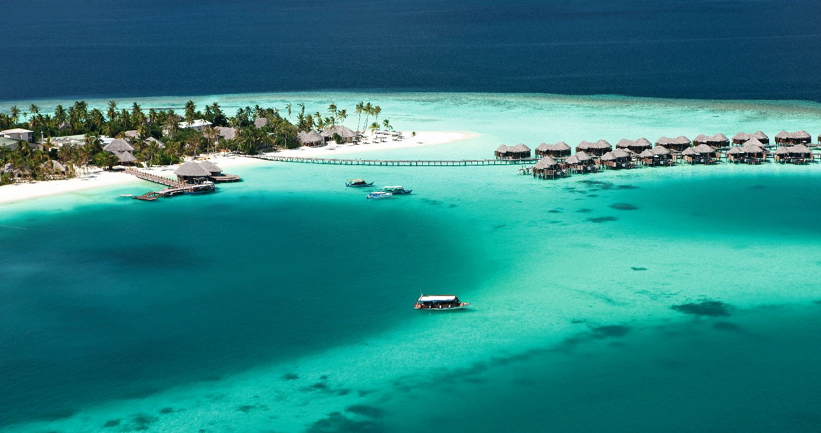 Aerial view of Constance Halaveli Maldives