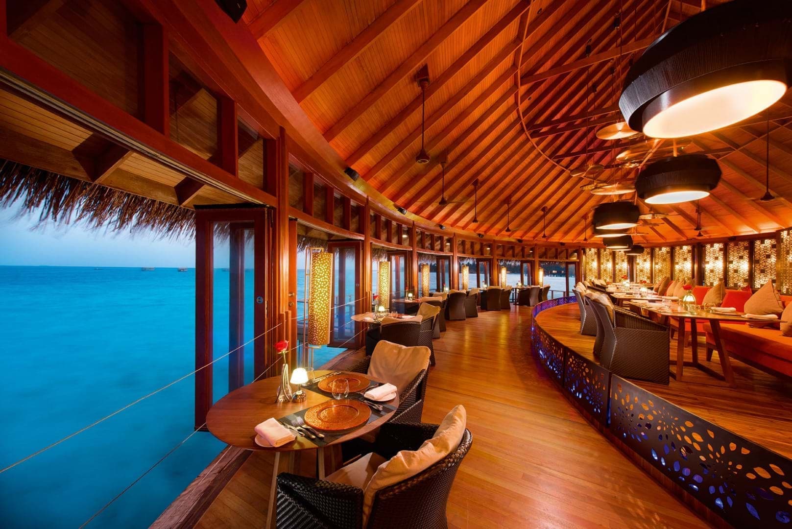 Overwater dining at Constance Halaveli Maldives