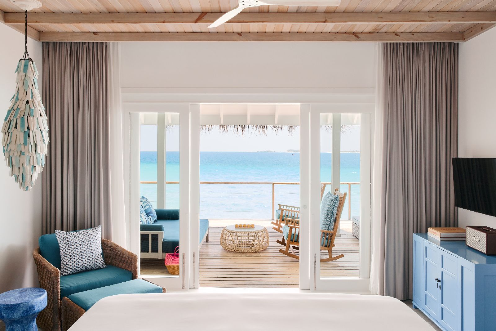 Ocean view from a Lagoon Villa at Finolhu Maldives