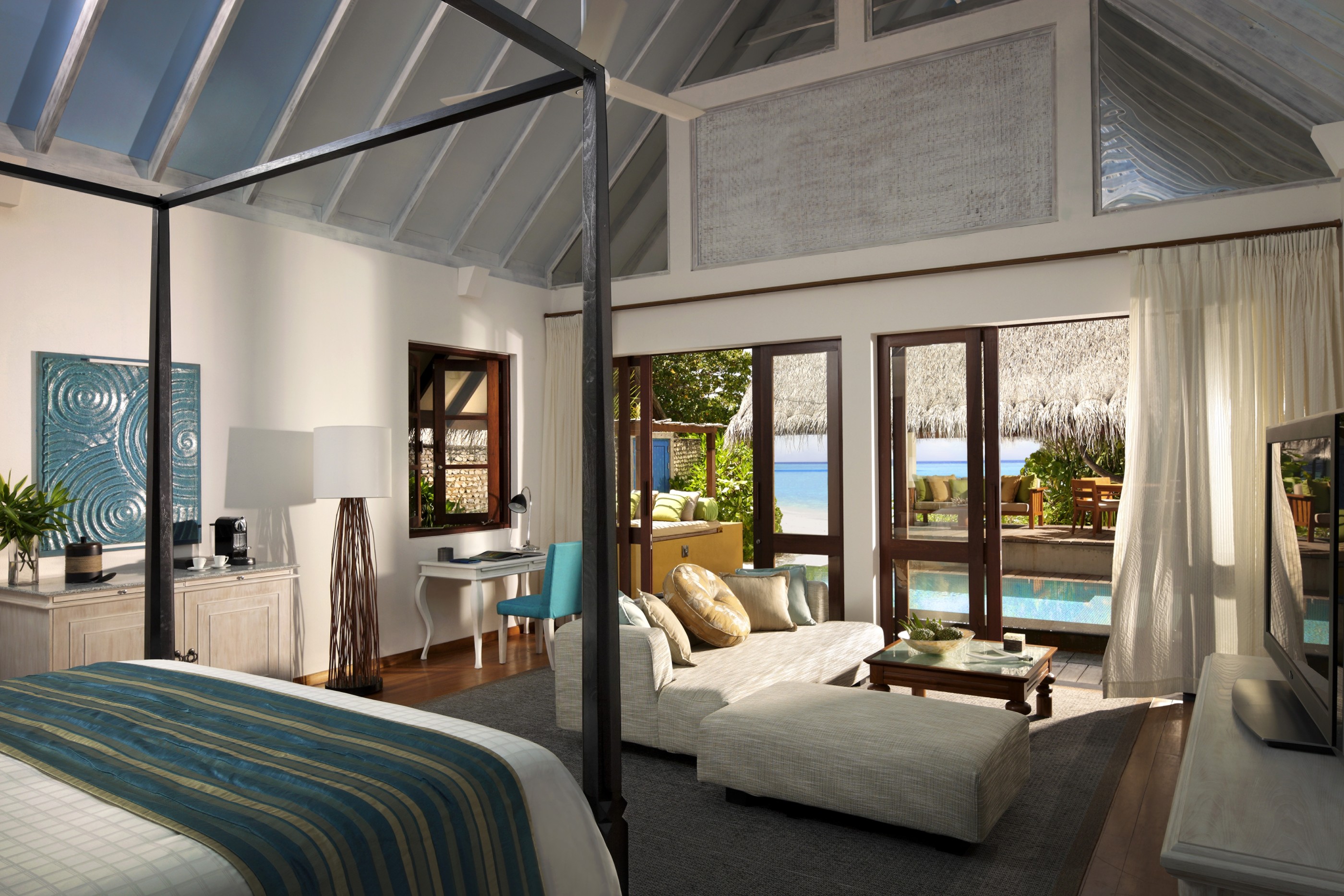 A double room in Four Seasons Landaa Giraavaru, Maldives