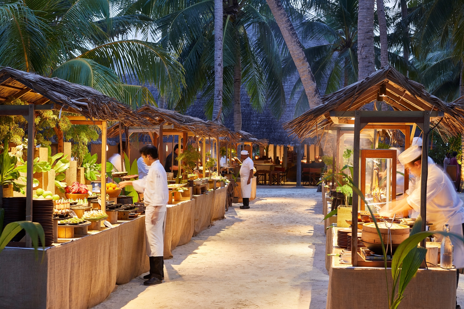 Asian Food Market dining experience at luxury resort Gili Lankanfushi in the Maldives