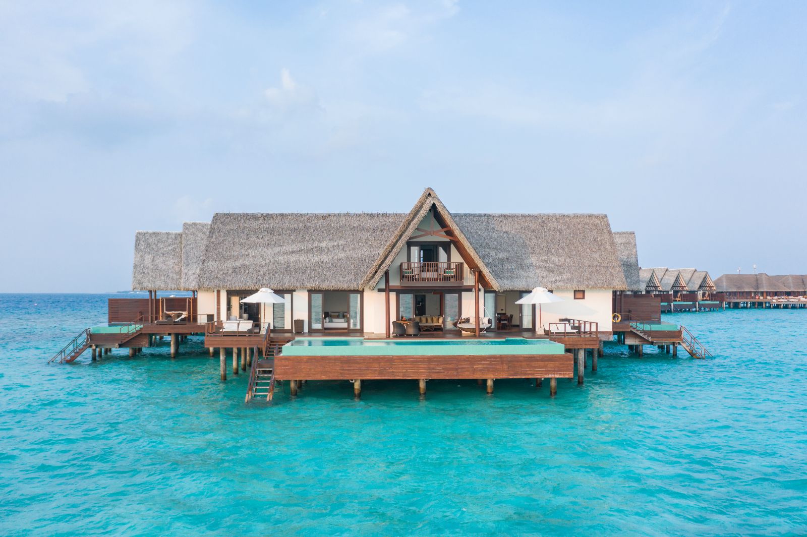 Over-water villa at Heritance Aarah resort in the Maldives