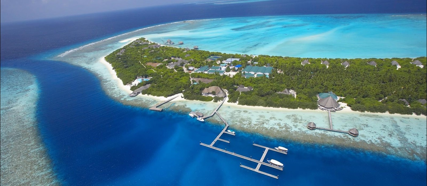 An Island Aerial of Hideaway Resort, Maldives