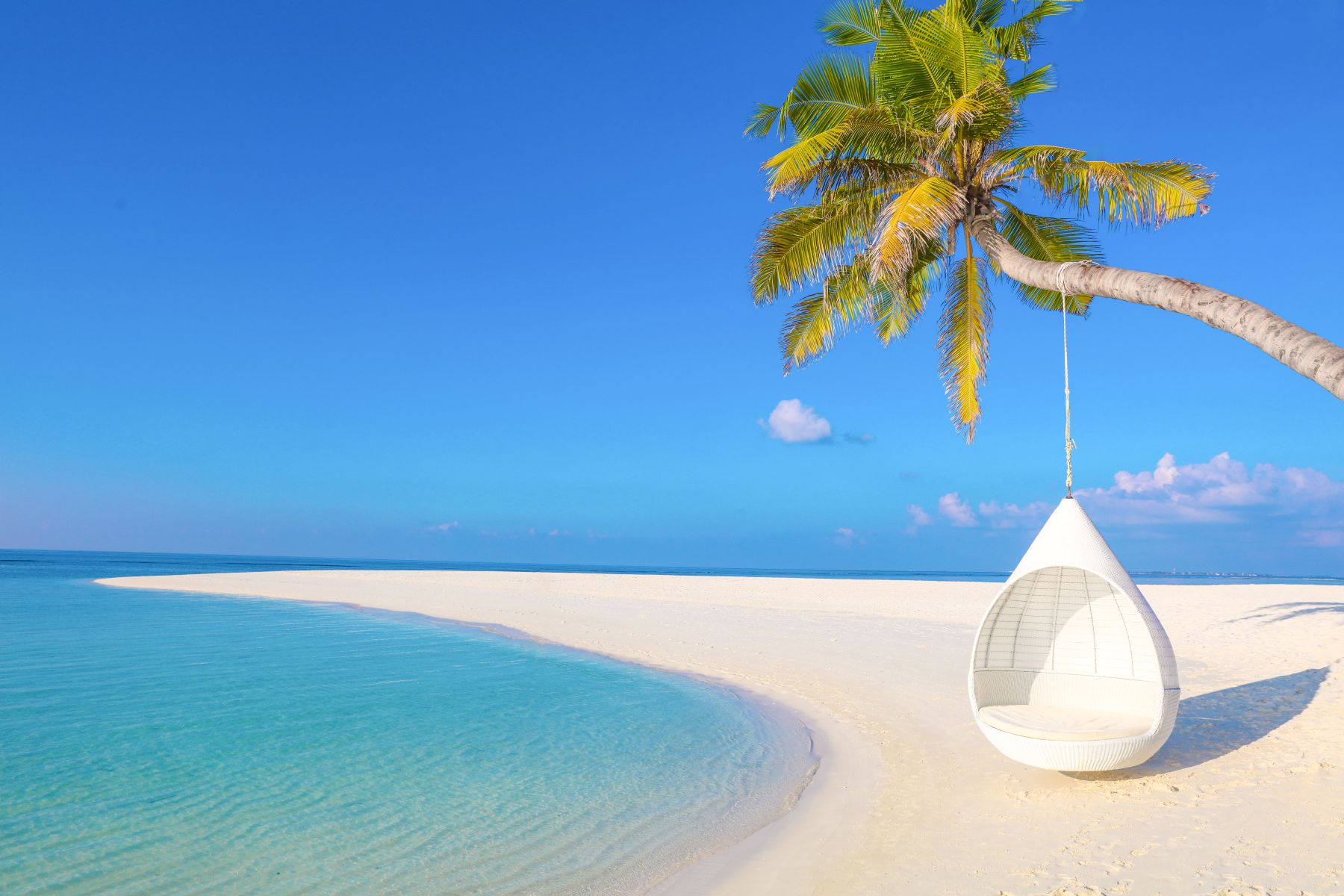 Beach swing at Hideaway Resort in the Maldives