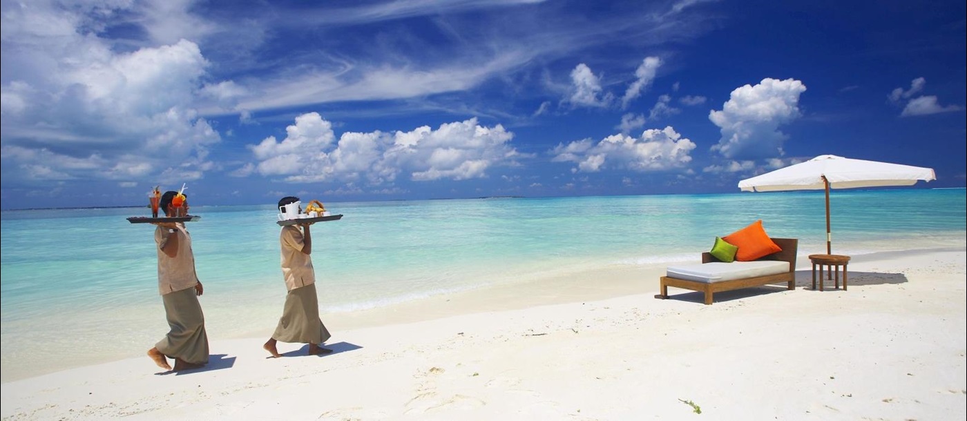 The beach of Hideaway Resort, Maldives