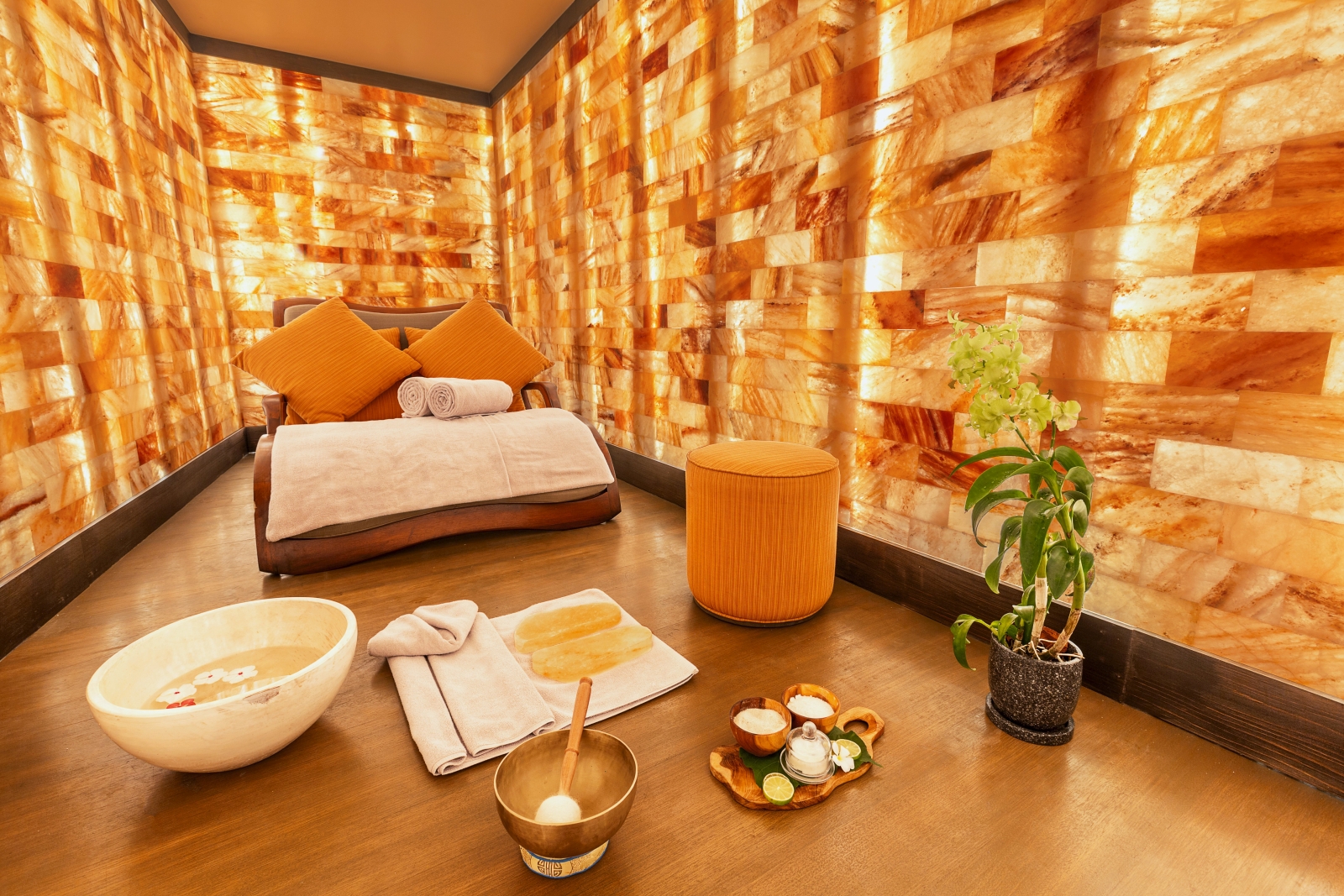 Salt Room at Slha Spa at luxury resort Kudadoo Private Island in the Maldives