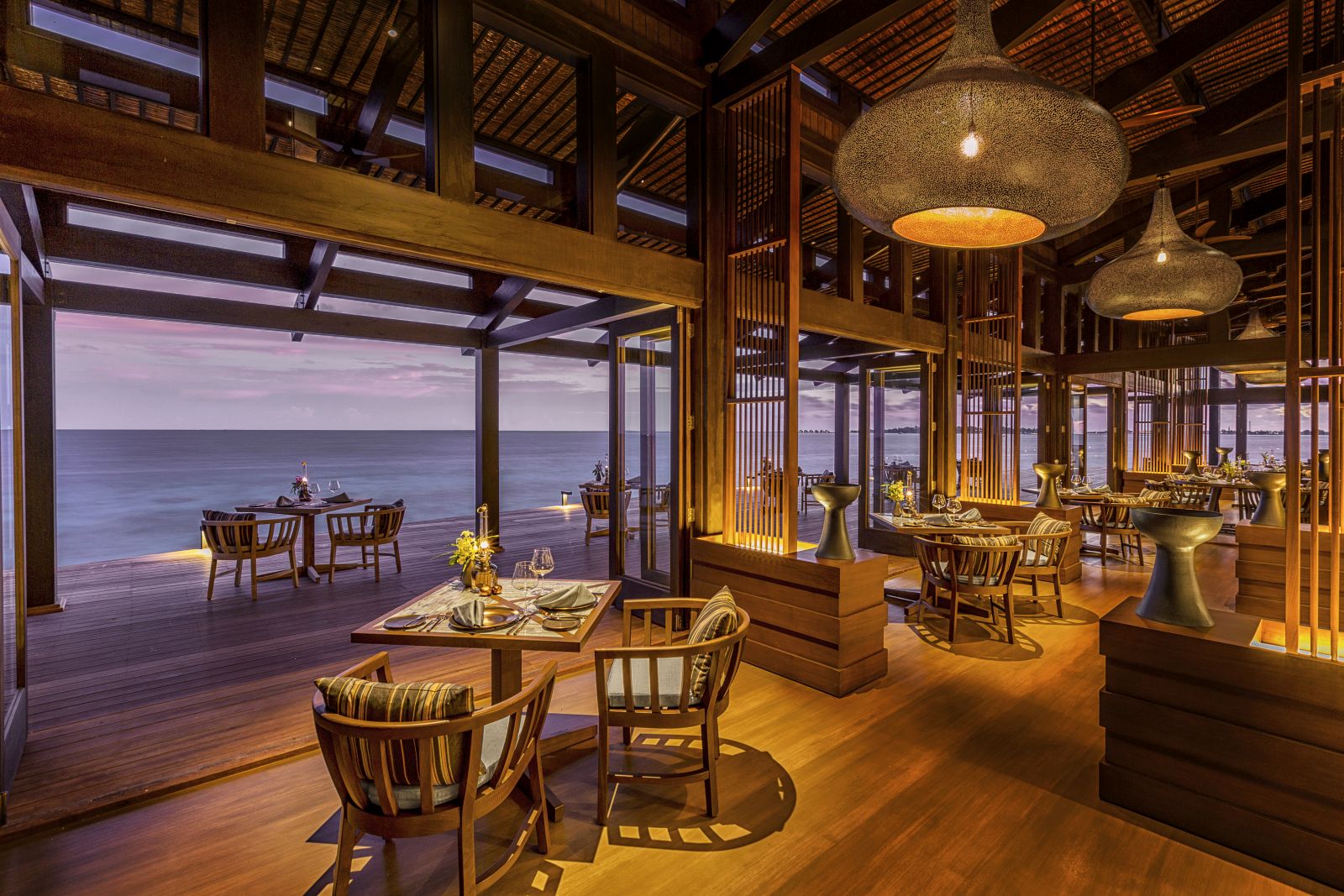 Restaurant and ocean views at Kudadoo Maldives Private Island