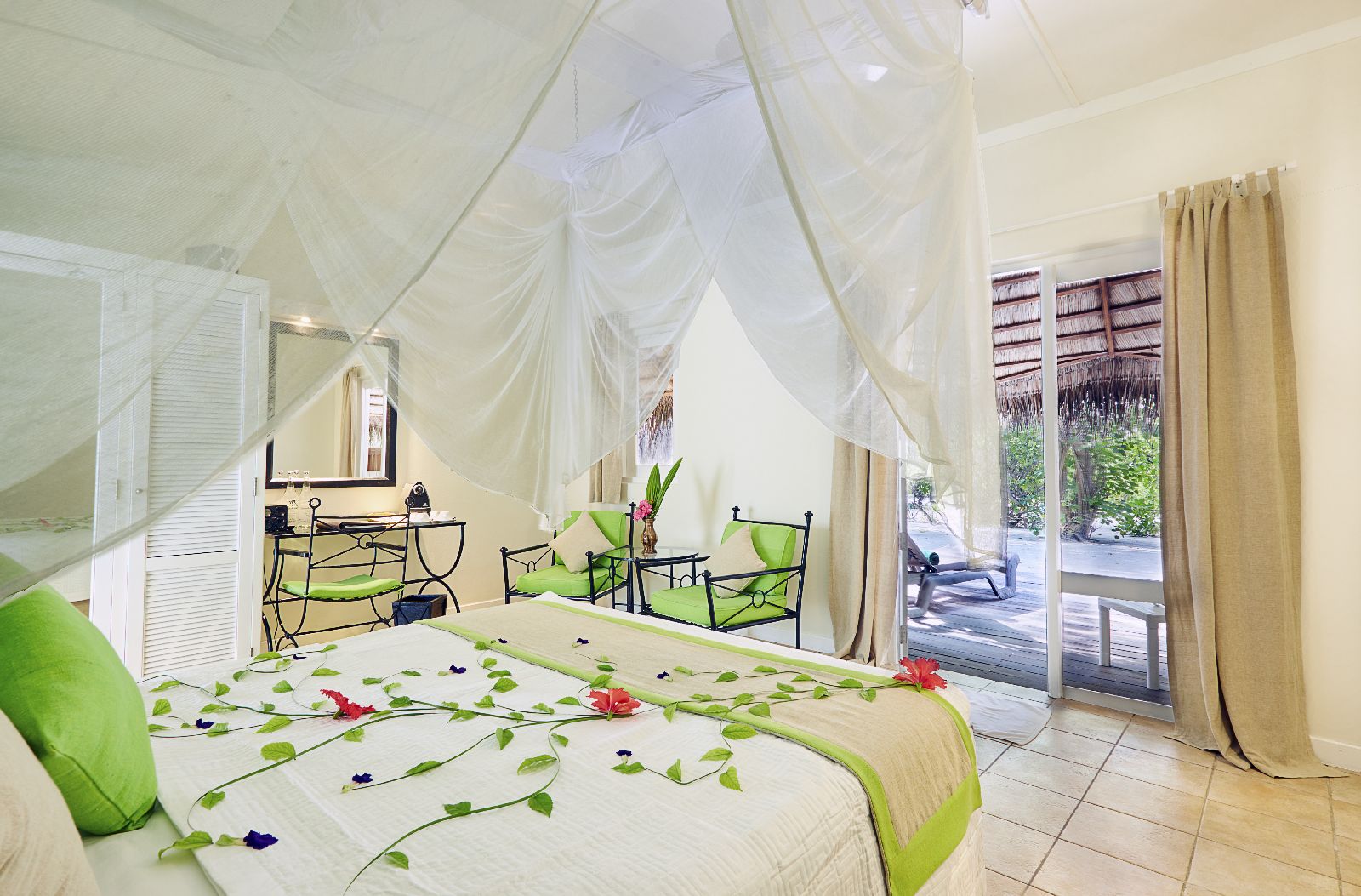 A garden bungalow at Kuredu Resort and Spa Maldives
