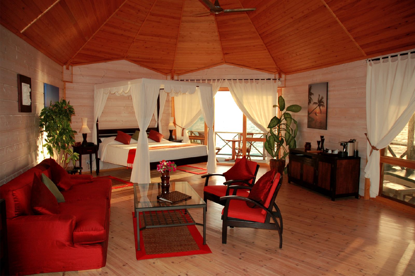 Water villa interiors at Kuredu Resort and Spa Maldives