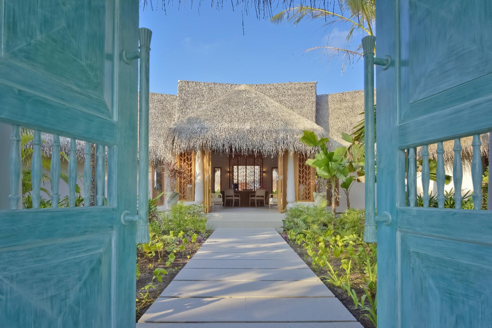 The spa entrance of Milhaidhoo, Maldives