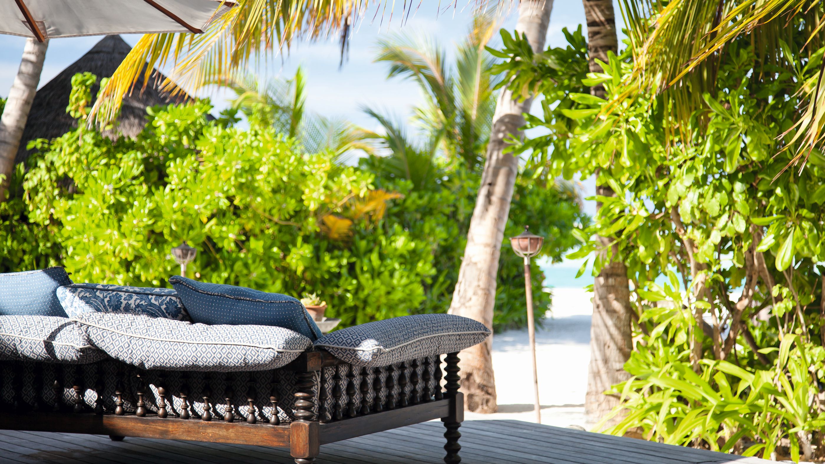 View from the terrace of a villa at Naladhu, Maldives