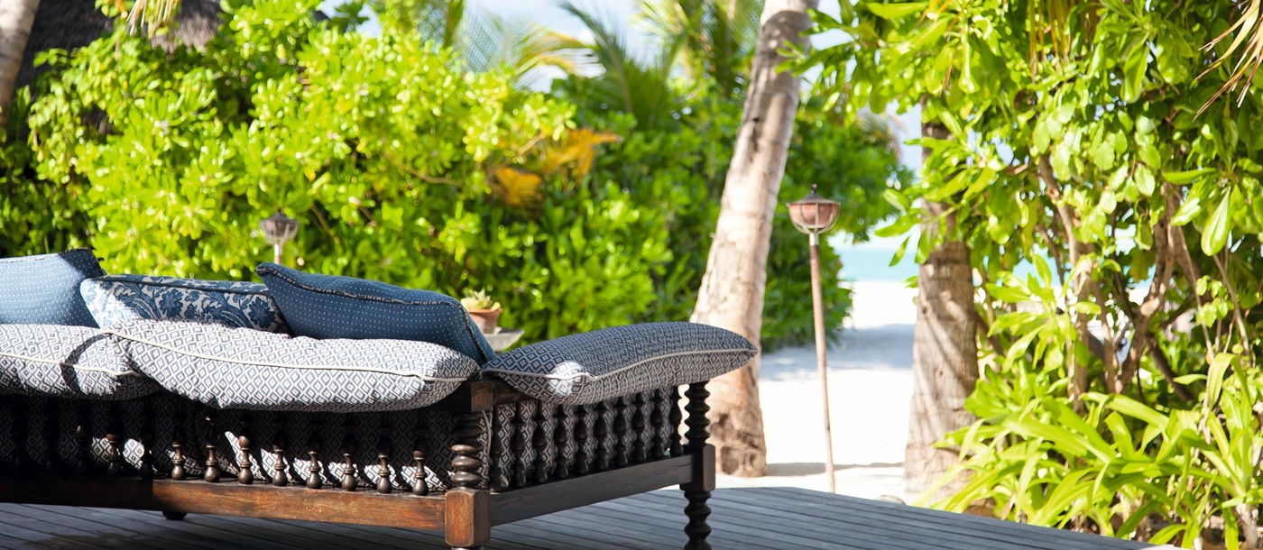 View from the terrace of a villa at Naladhu, Maldives