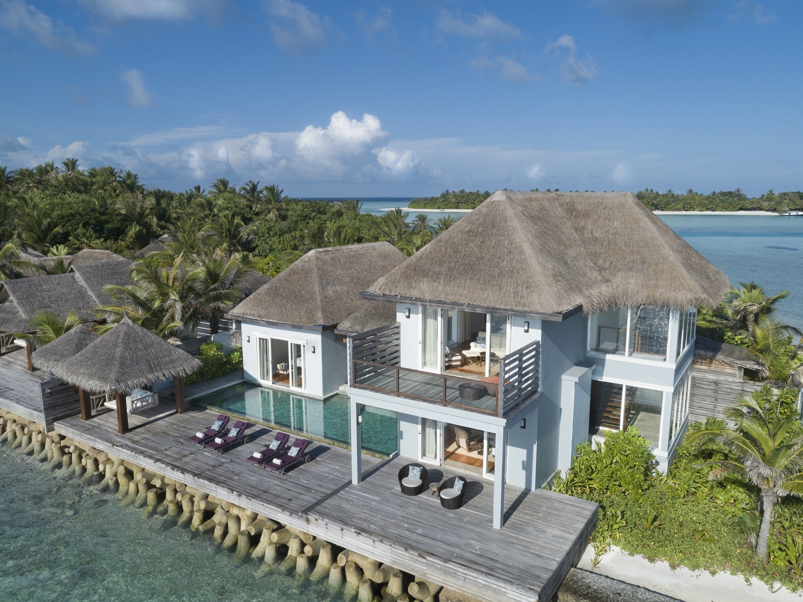 Exterior of a Residence at luxury resort Naladhu in the Maldives
