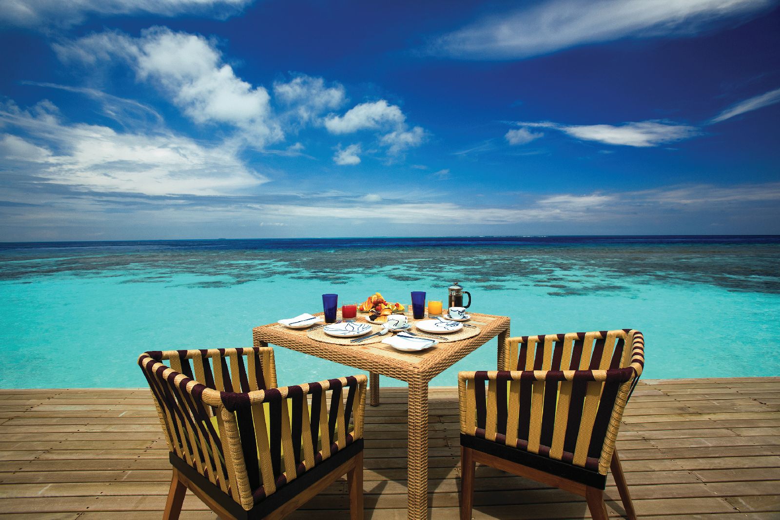Outdoor dining at Oblu By Atmosphere at Helengeli Maldives