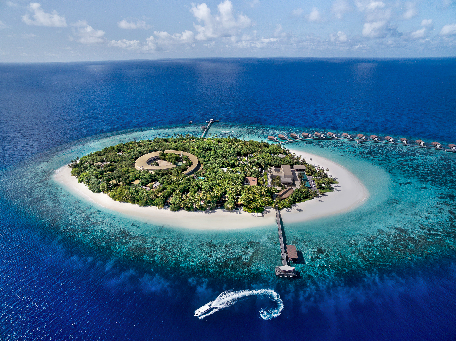 Aerial view of Park Hyatt Maldives Hadahaa