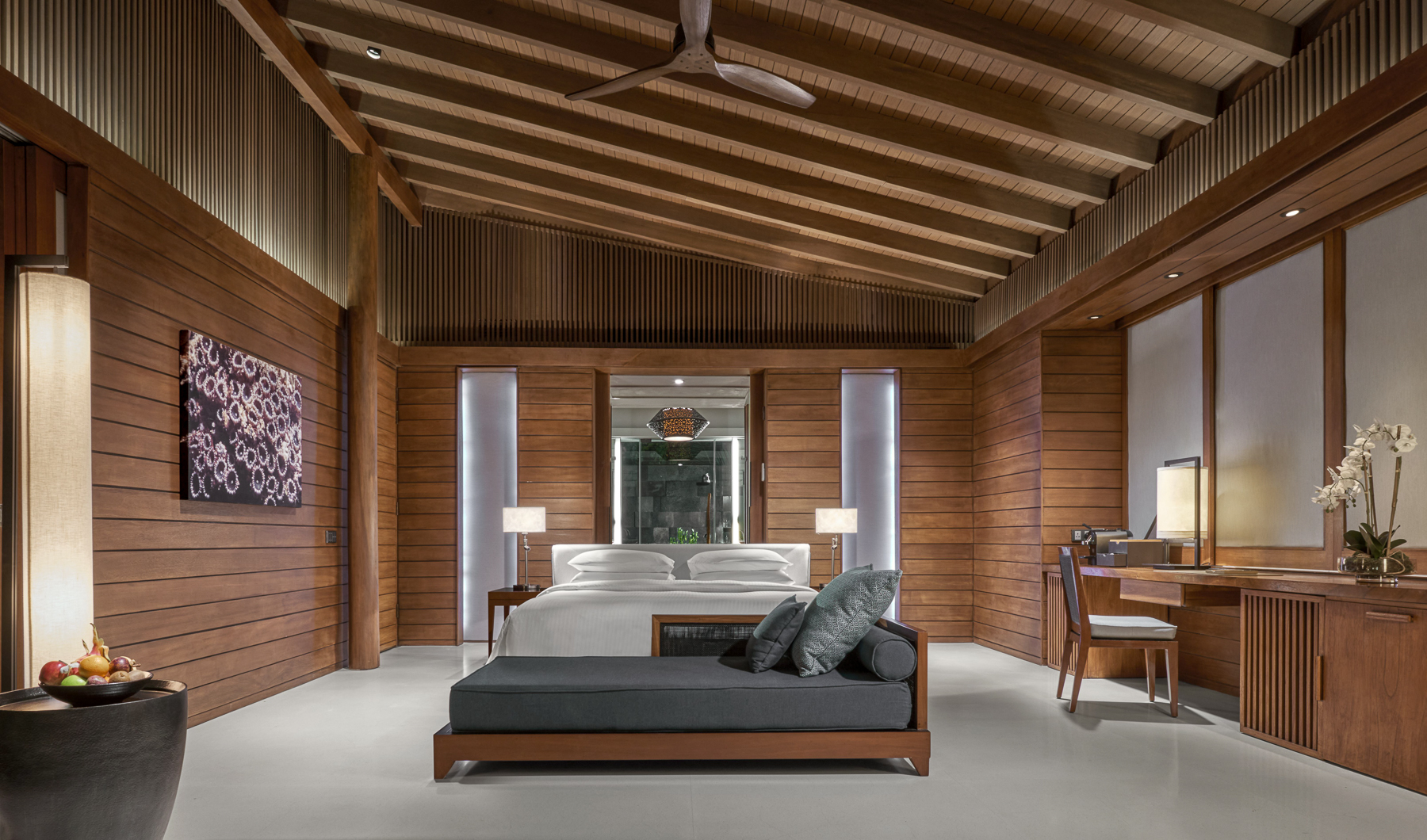 Bedroom in a Beach Villa at Park Hyatt Maldives Hadahaa