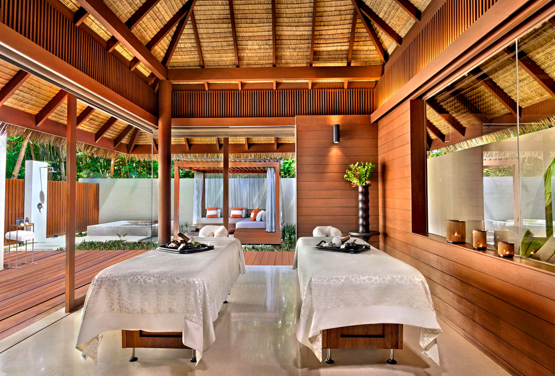 Spa tables at Park Hyatt Maldives Hadahaa