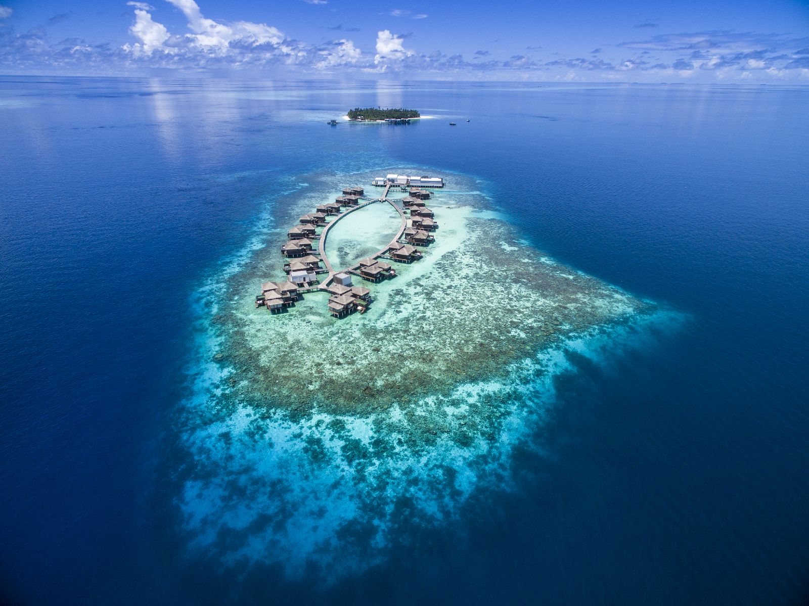 Aerial view of the Raffles Maldives Meradhoo