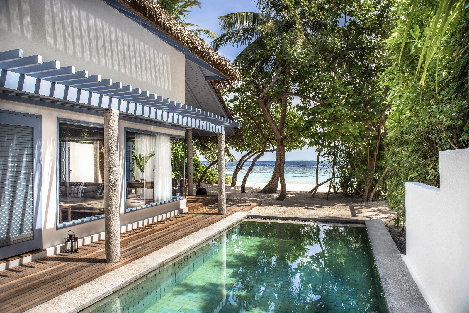 Pool of a Beach Villa at Raffles Maldives Meradhoo