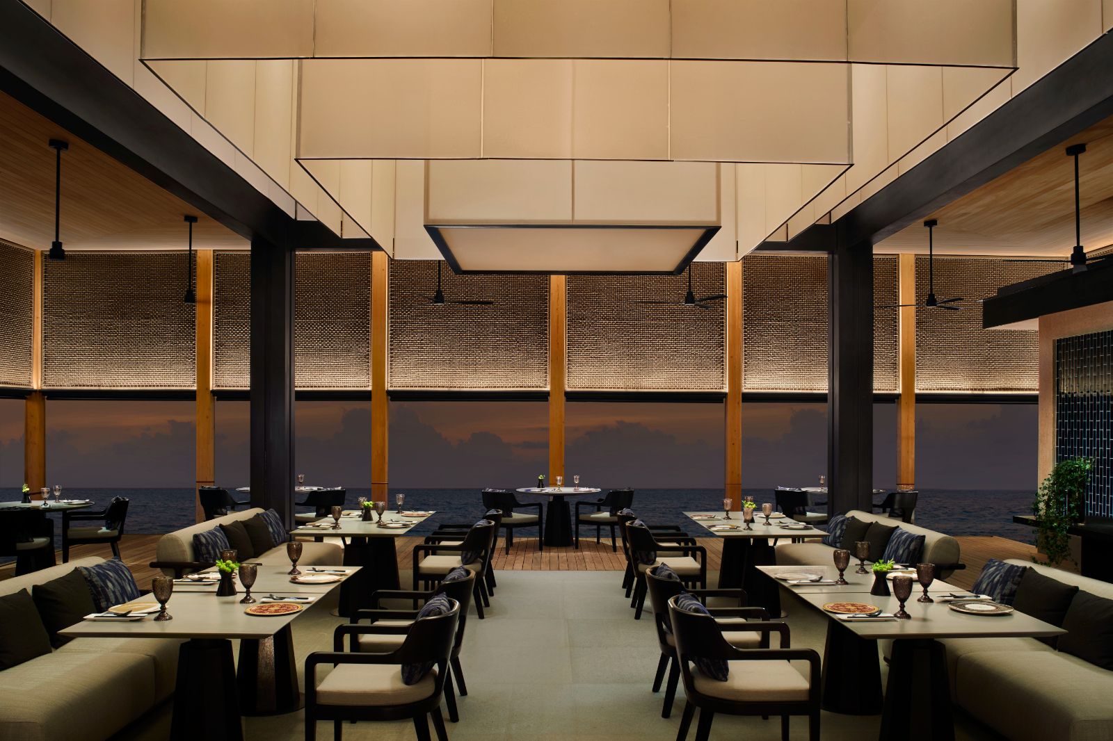 Summer pavilion restaurant at Ritz Carlton Maldives