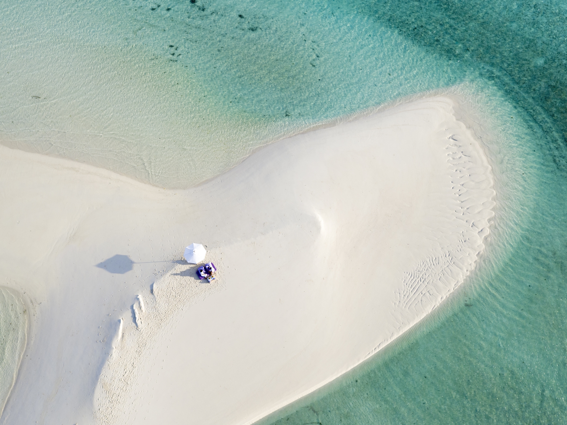 Sand bank at Soneva Jani