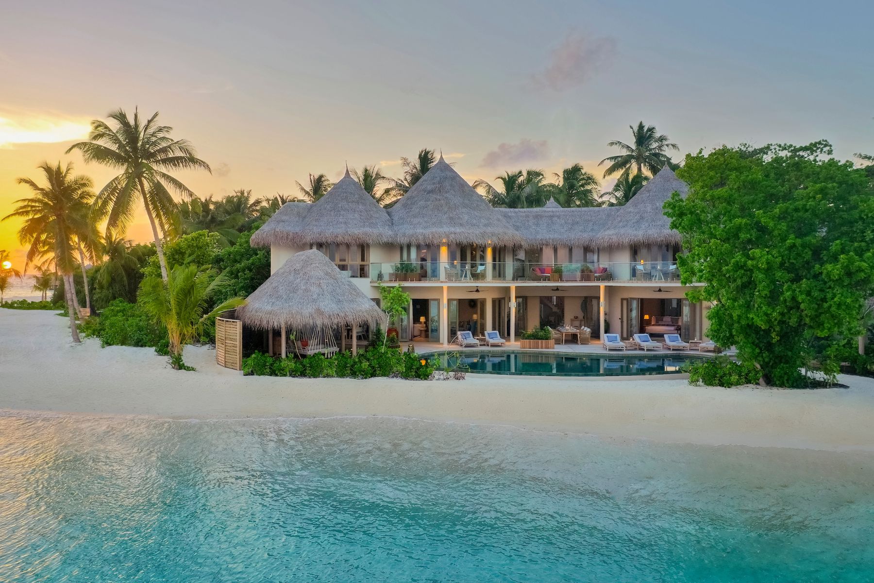 Mansion exterior at the Nautilus luxury private island resort in the Maldives