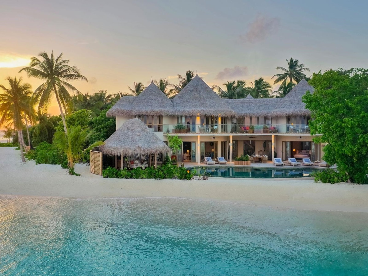 Mansion exterior at the Nautilus luxury private island resort in the Maldives
