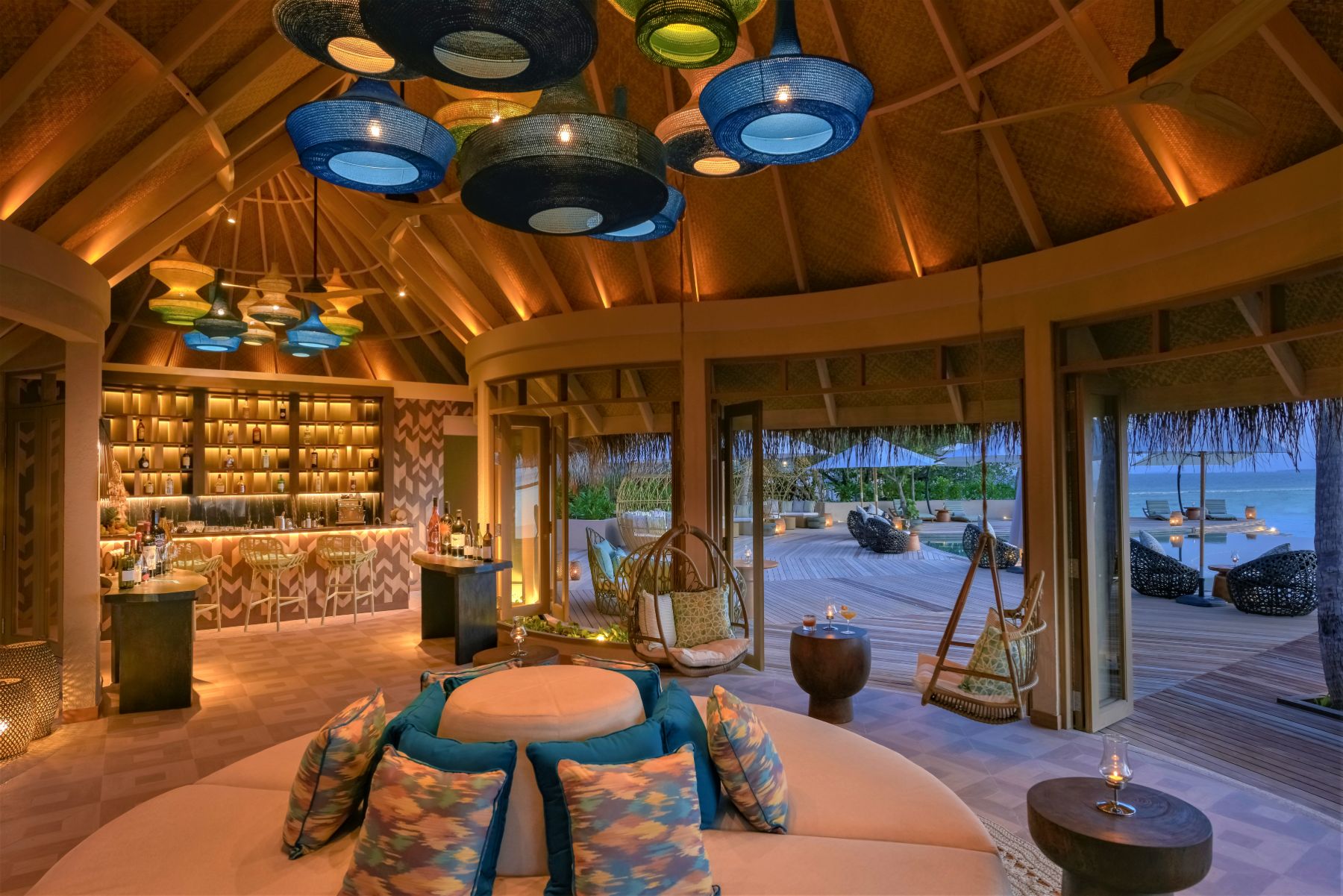 Naiboli Restaurant at the Nautilus luxury private island resort in the Maldives