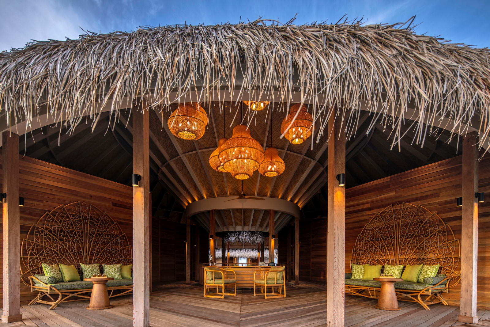 Reception of Solasta Spa at luxury resort The Nautilus in the Maldives
