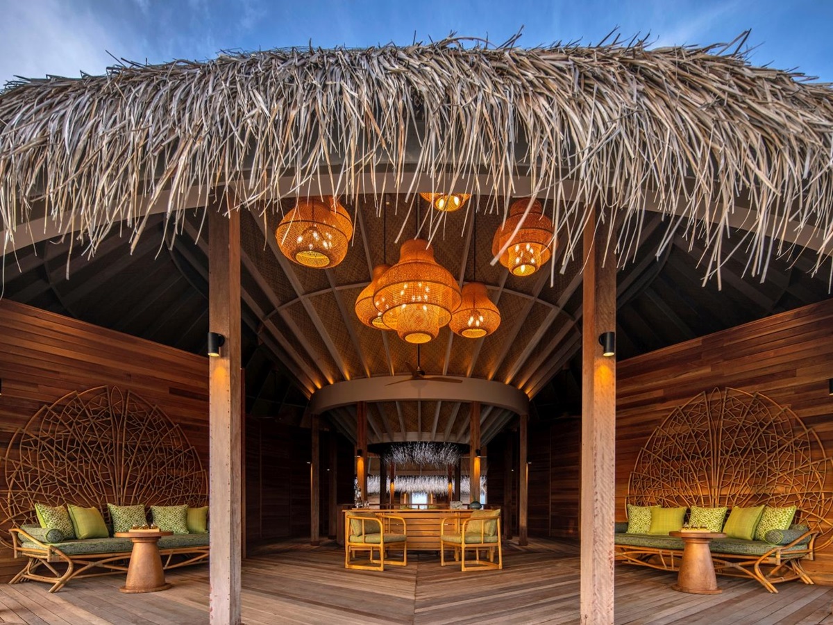 Reception of Solasta Spa at luxury resort The Nautilus in the Maldives