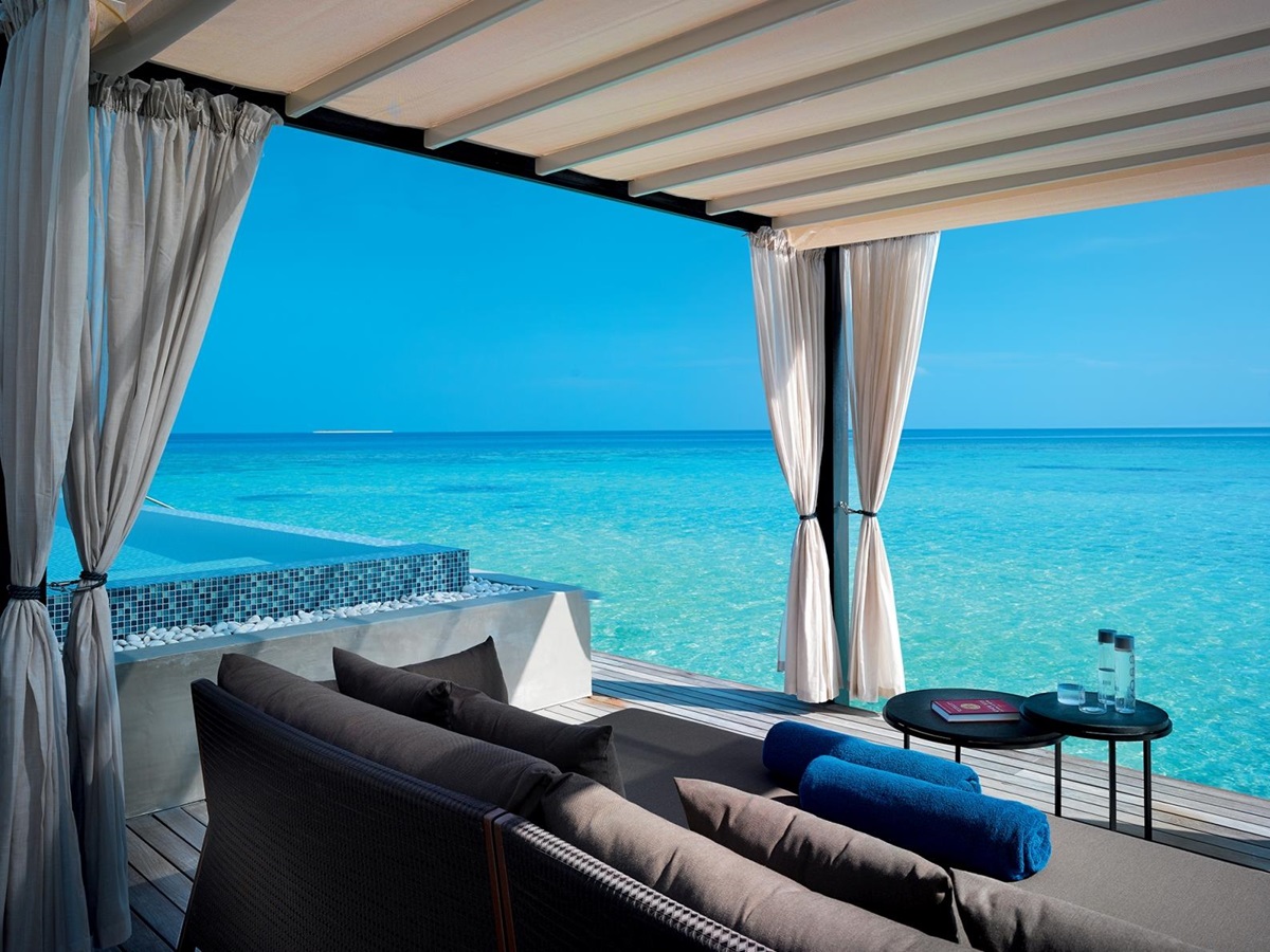 Outdoor Gazebo of Sunrise Water Pool Villa on Velaa Private Island in the Maldives
