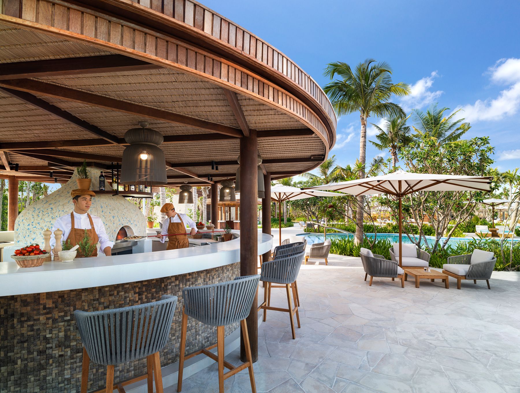 Pizza bar at Waldorf Astoria Maldives Ithaafushi