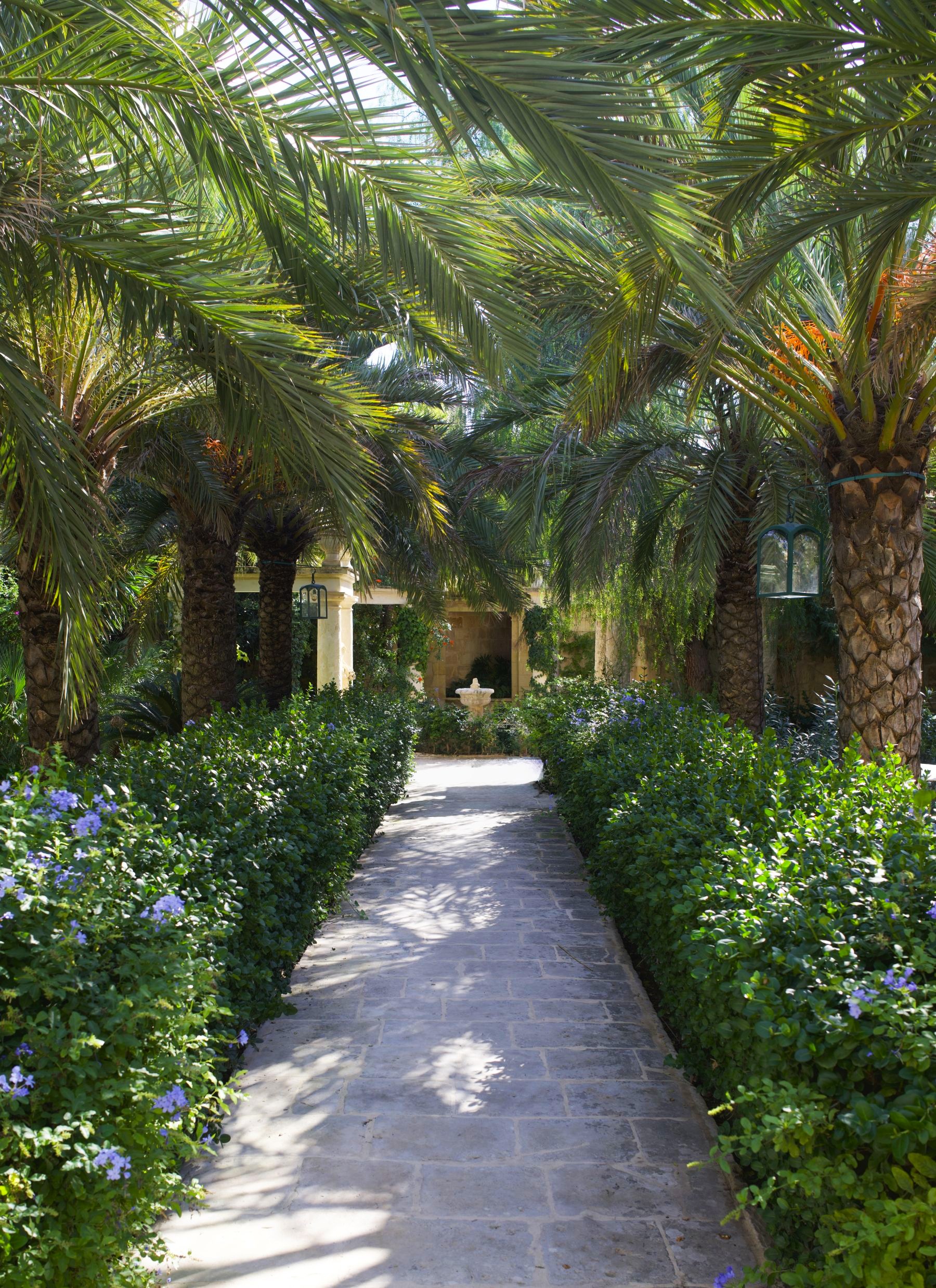 Pathway through the gardens at Casa Bonavita hotel Attard Malta