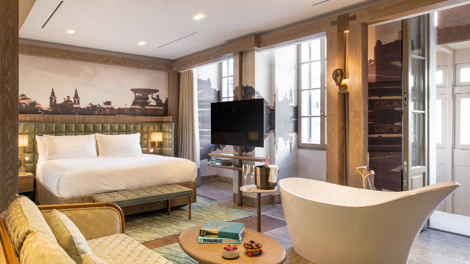 A Deluxe Junior Suite at Iniala Harbour House hotel in Valletta Malta