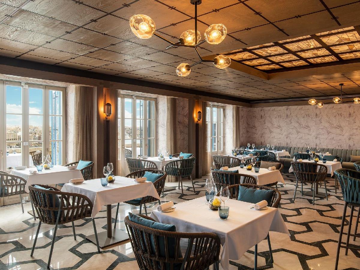 Michelin starred ION restaurant at Iniala Harbour House hotel in Valletta Malta