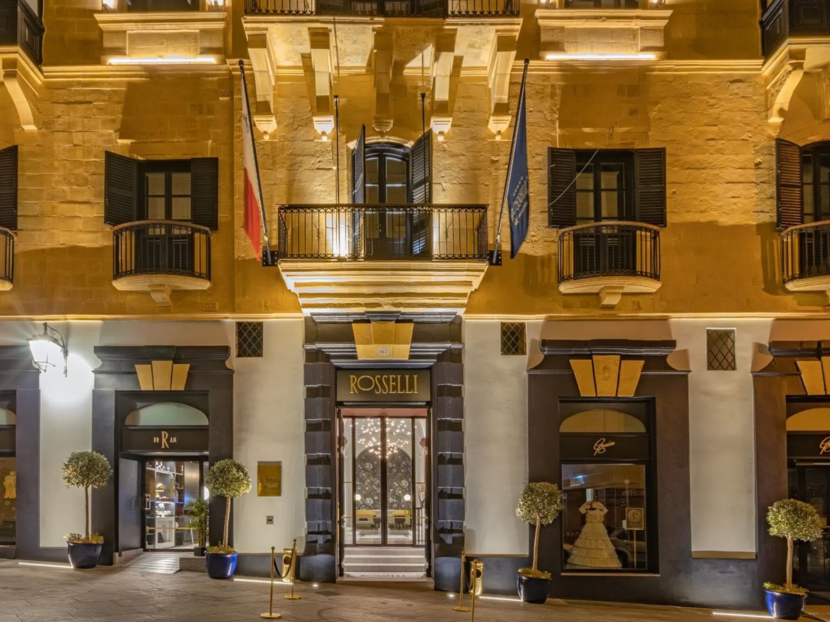 Entrance to the Rosselli AX Privilege Hotel in Valletta Malta