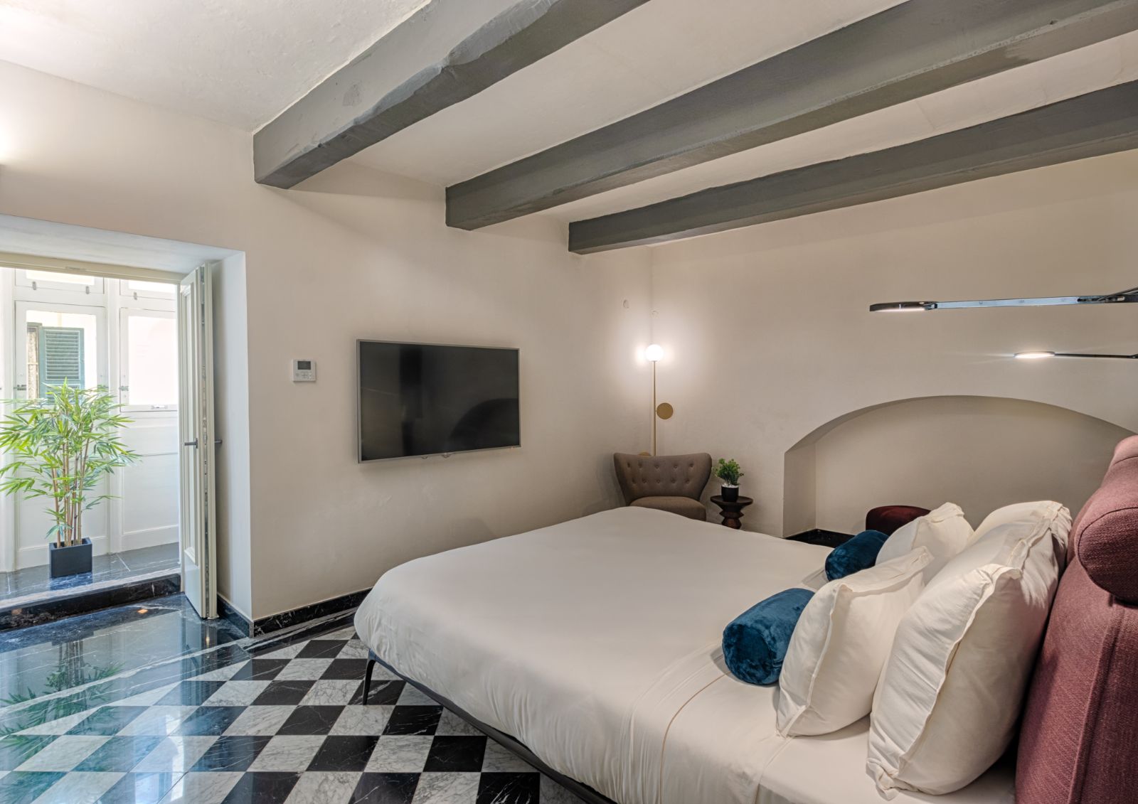 Interiors of a suite at the Rosselli AX Privilege Hotel in Valletta Malta