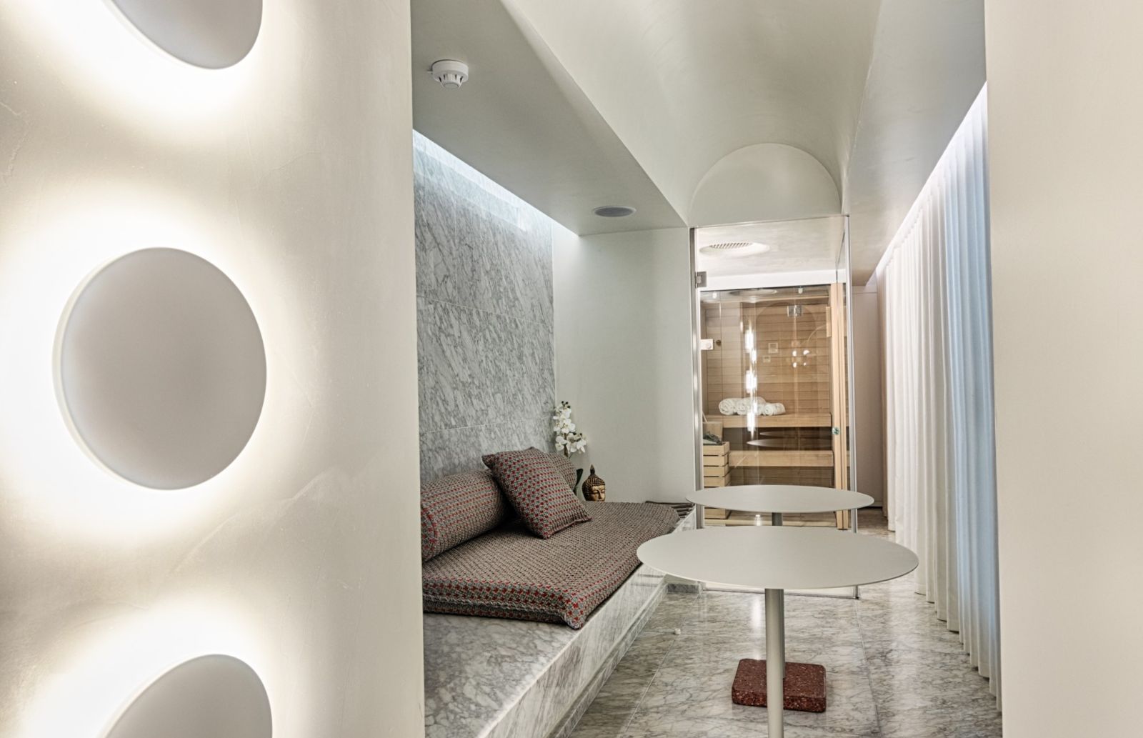 Private sauna in a Don Pietro room at the Rosselli AX Privilege Hotel in Valletta Malta